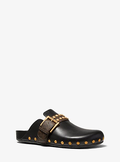 michael kors robin studded leather clog|Robin Studded Leather Clog .